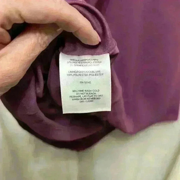 NWT Maggy London Pleated Sheath Dress in Grape Item #1Y - Picture 10 of 10